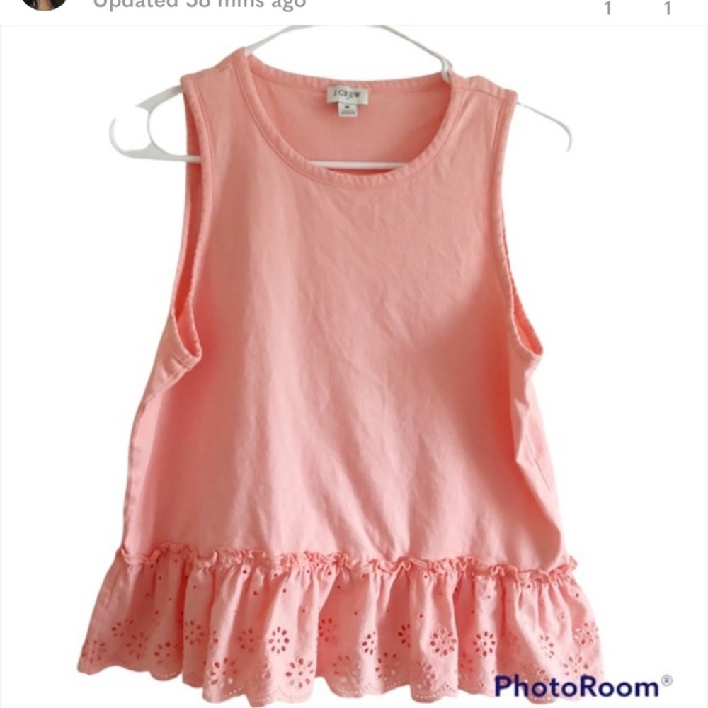J. Crew- NWT- Pink (salmon) sleeveless shirt